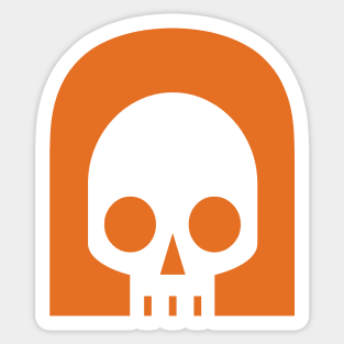 Halloween tombstone skull Sticker